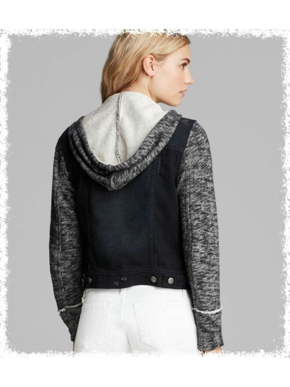 Free People Black Hooded Jacket Xtra Small  - New Tags - Picture 2 of 3
